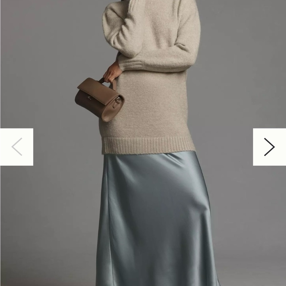 Anthropologie Long-Sleeve Twofer Sweater Slip Midi Dress (Size XSP)